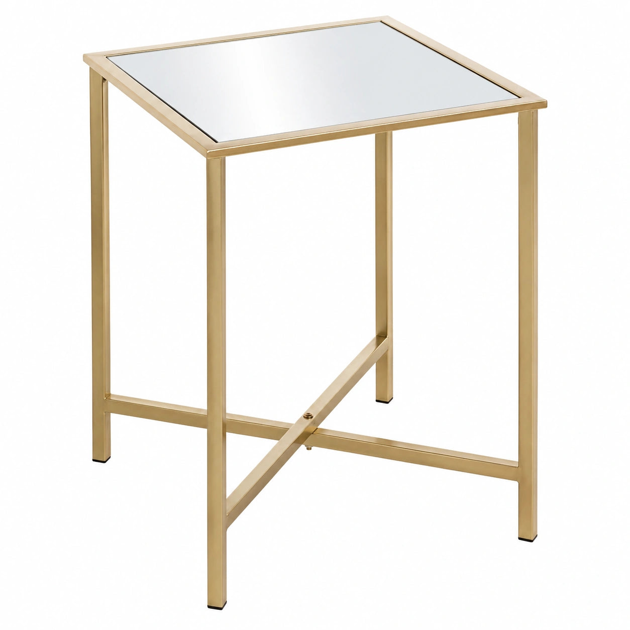 Table basse, en métal, coloris doré, pour le salon