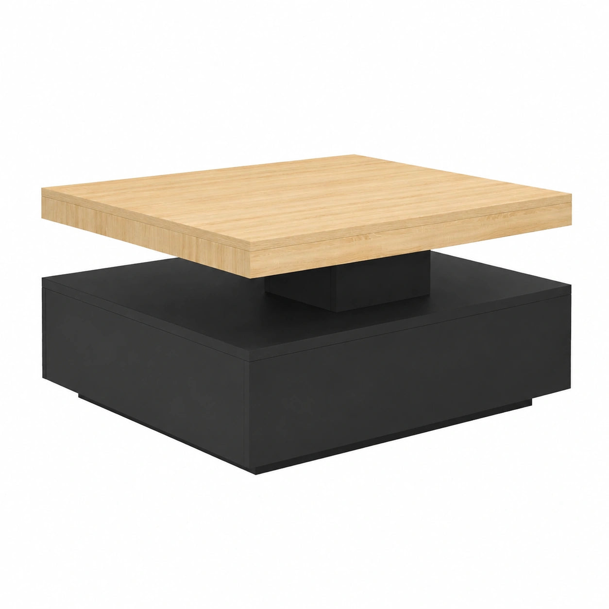 Table basse, pivotant, coloris noir, pour le salon
