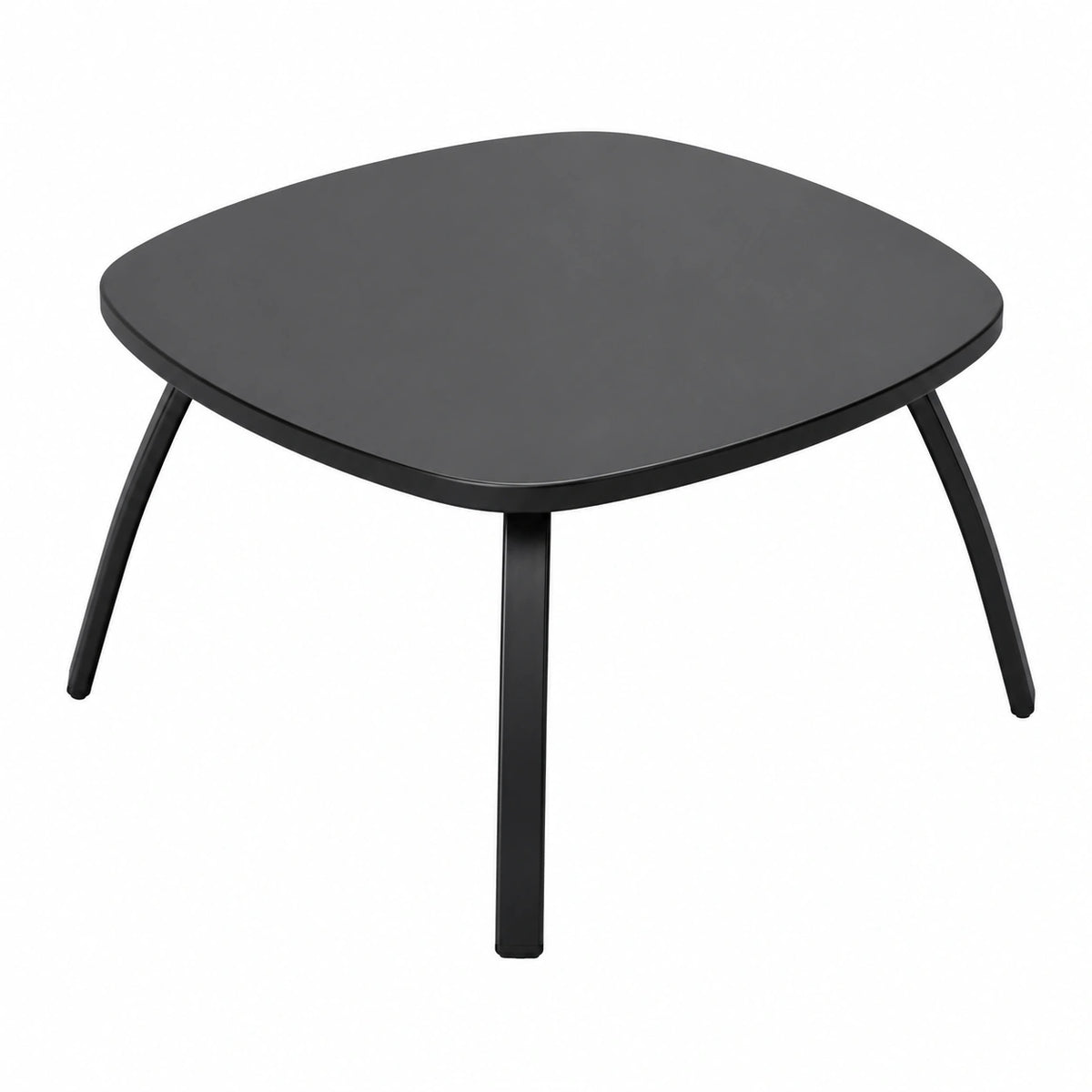 Table basse, en aluminium, coloris noir et gris, pour le salon