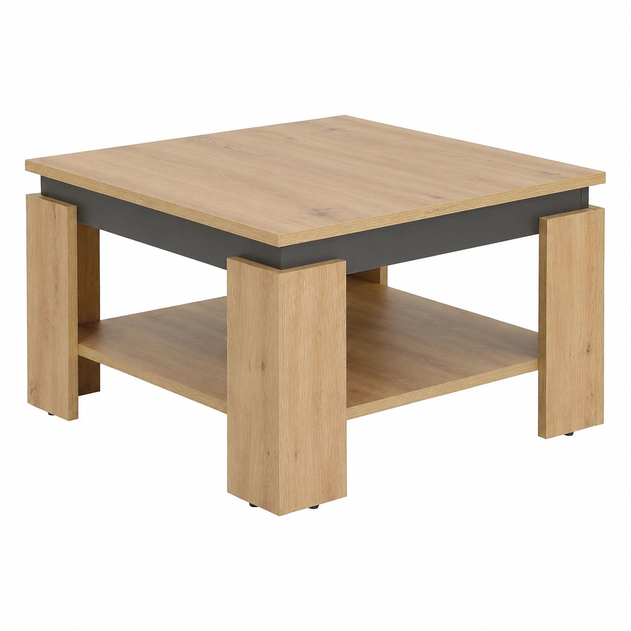 Table basse, coloris anthracite, 68 x 68 x 41 cm, pour le salon