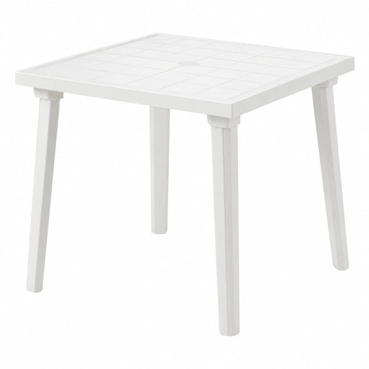Table de jardin, coloris blanc, 4 places, pour la terrasse ou le jardin