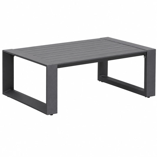 Table de jardin, coloris graphite, pour la terrasse ou le jardin