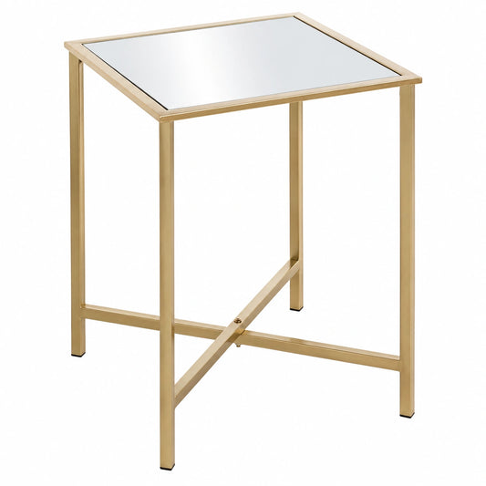 Table basse, en métal, coloris doré, pour le salon