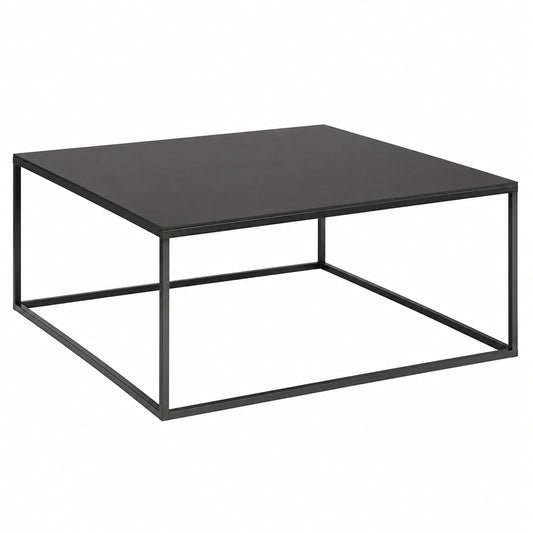 Table basse, en métal, coloris noir, pour le salon