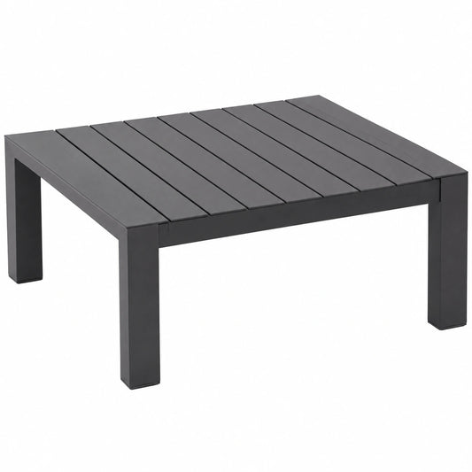 Table de jardin, coloris graphite, pour la terrasse ou le jardin