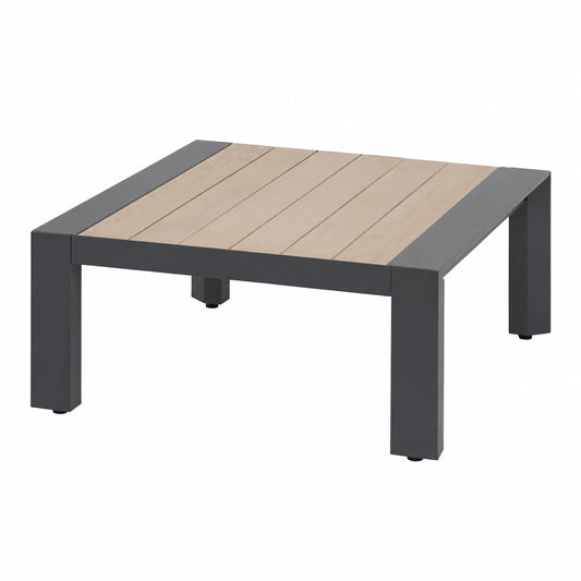 Table basse, en aluminium, coloris graphite, 87 x 87 cm, pour le salon