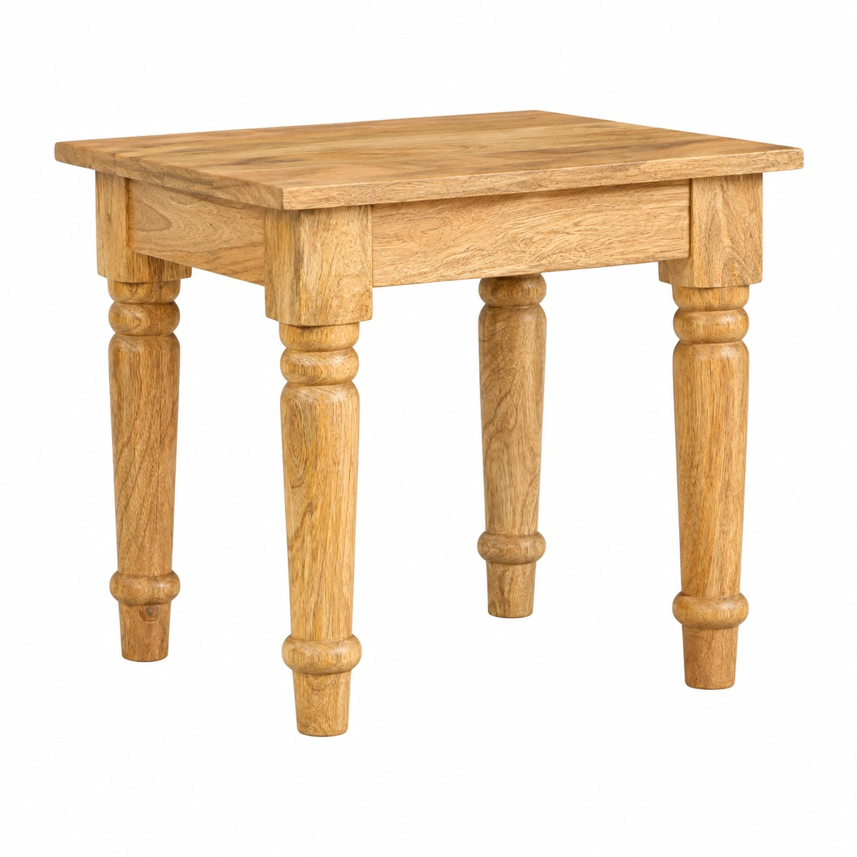 Table basse, en bois massif, coloris naturel, 43 x 43 x 40 cm, pour le salon