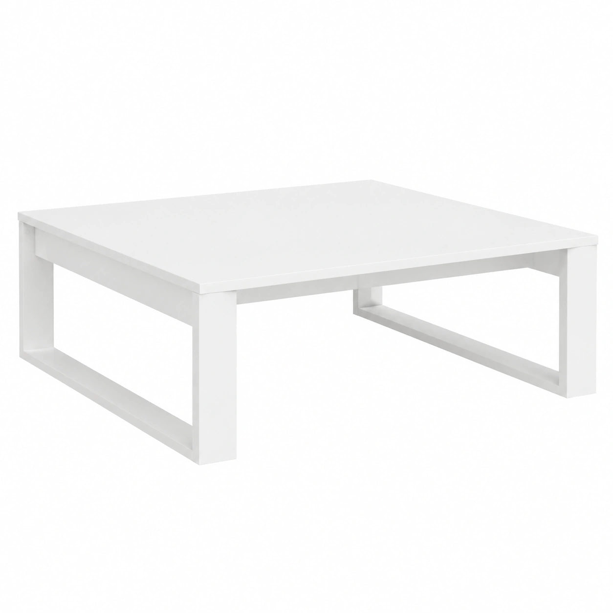 Table basse, coloris blanc, 100 x 100 x 35 cm, pour le salon
