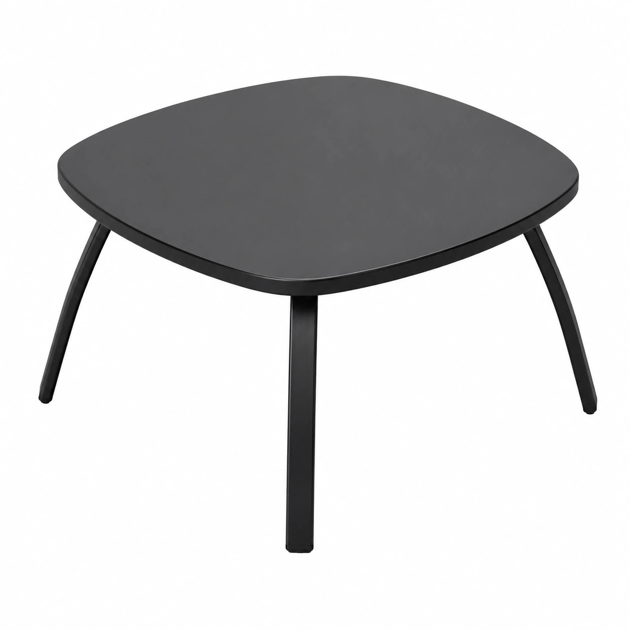 Table basse, en aluminium, coloris noir et gris, pour le salon