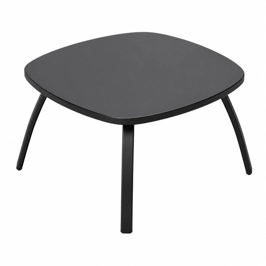 Table basse, en aluminium, coloris noir et gris, pour le salon