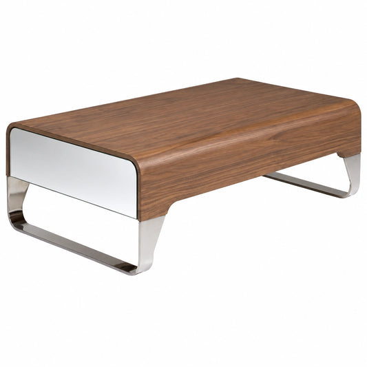 Table basse, en noyer, avec tiroirs, pour le salon