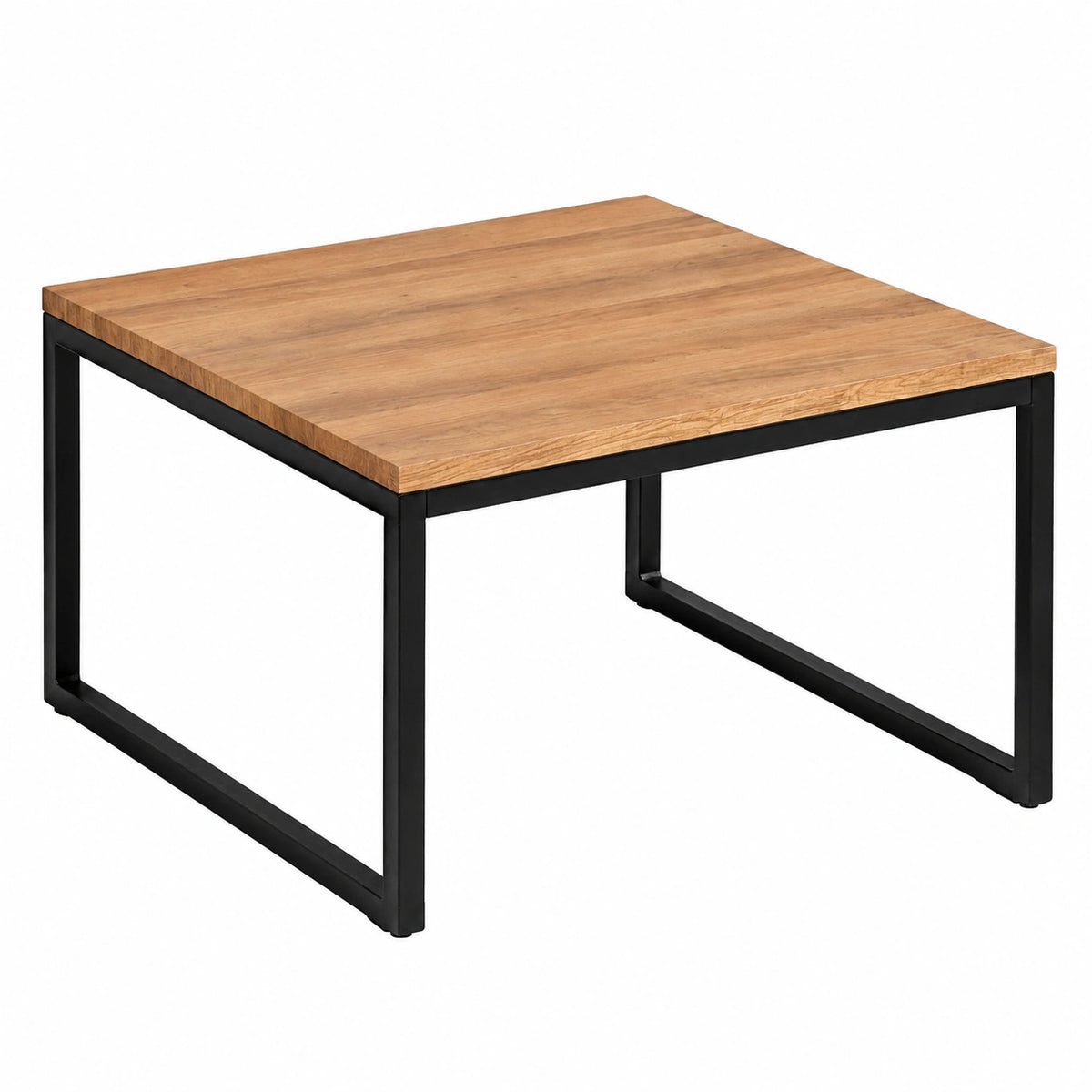 Table basse, en chêne et panneaux de bois, coloris marron, 60 x 60 cm, pour le salon