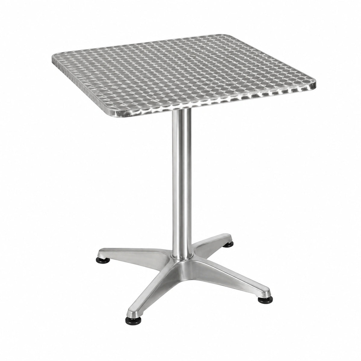 Table basse, en acier inoxydable et aluminium, pour le salon