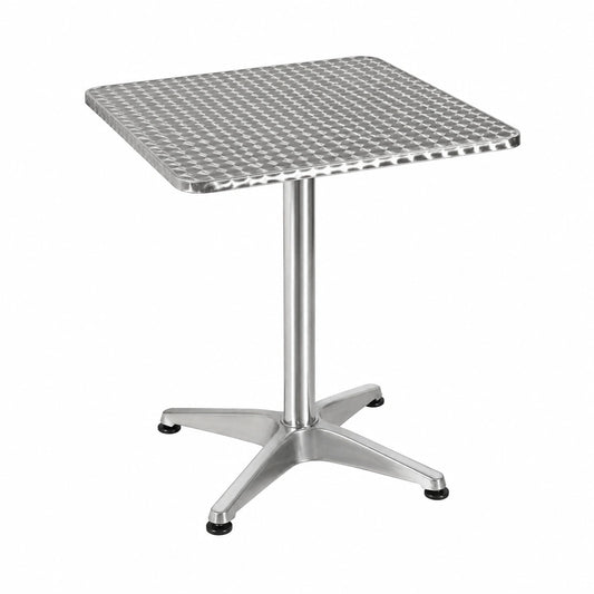 Table basse, en acier inoxydable et aluminium, pour le salon