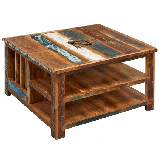 Table basse, en bois massif, 90 x 90 cm, pour le salon